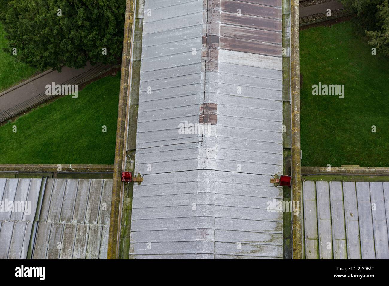 Viste urbane della città di Ledbury in Inghilterra sui confini gallesi in autunno. Foto Stock