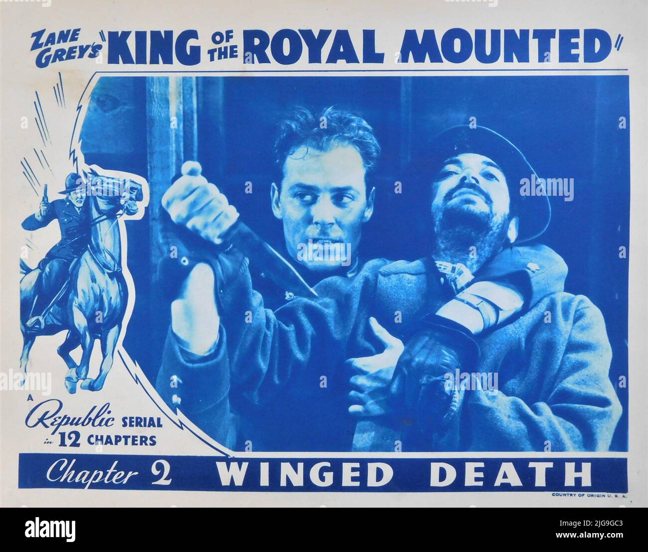 ALLAN ''ROCKY'' CORSIA nel Capitolo 2 ALATA MORTE dell'episodio 12 il RE DEL REALE di Serial ZANE GREY HA MONTATO 1940 registi JOHN ENGLISH e WILLIAM WITNEY Republic Pictures Foto Stock