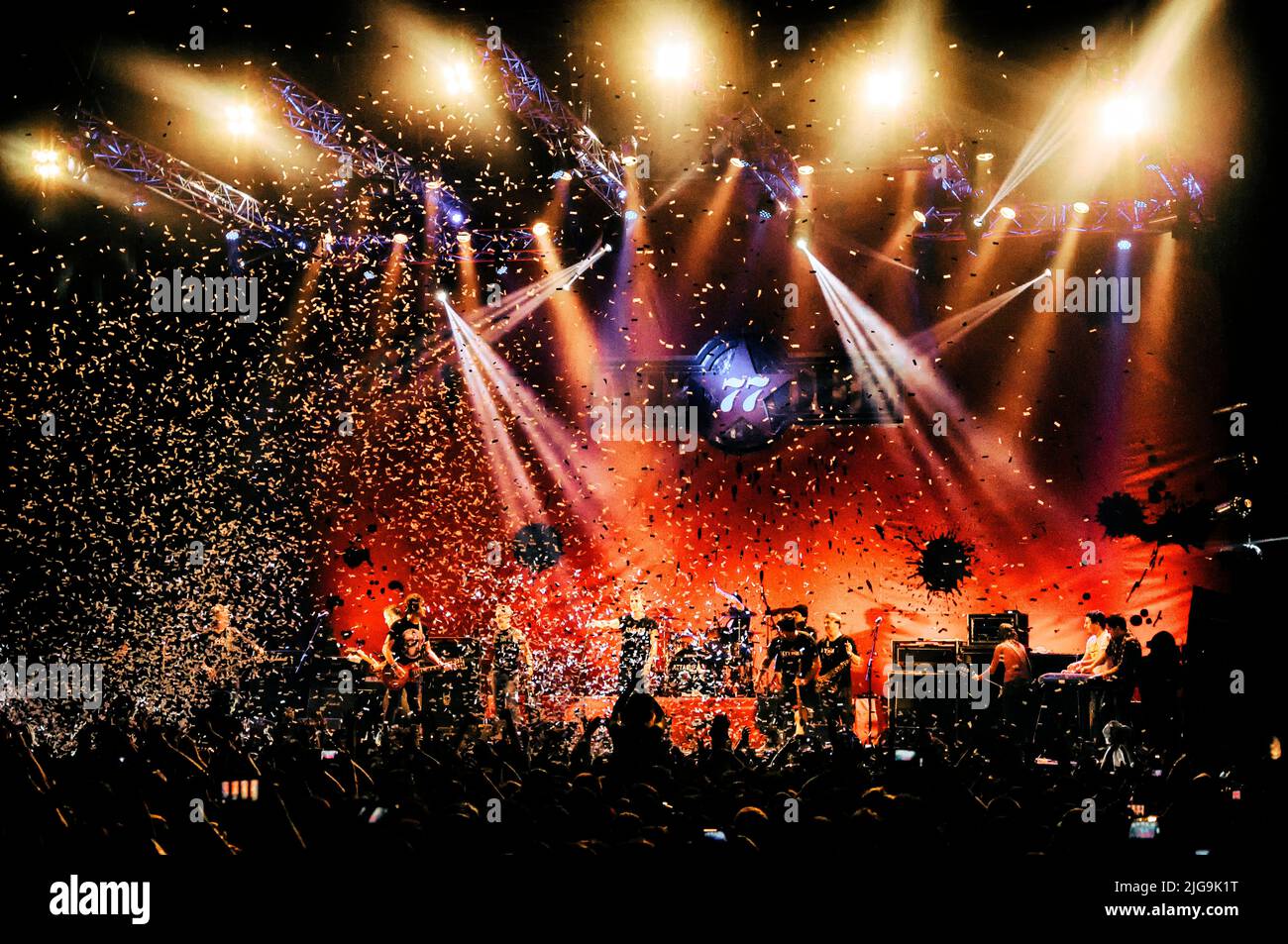 Attaque 77 - la band punk rock in uno spettacolo dal vivo in Argentina Foto Stock