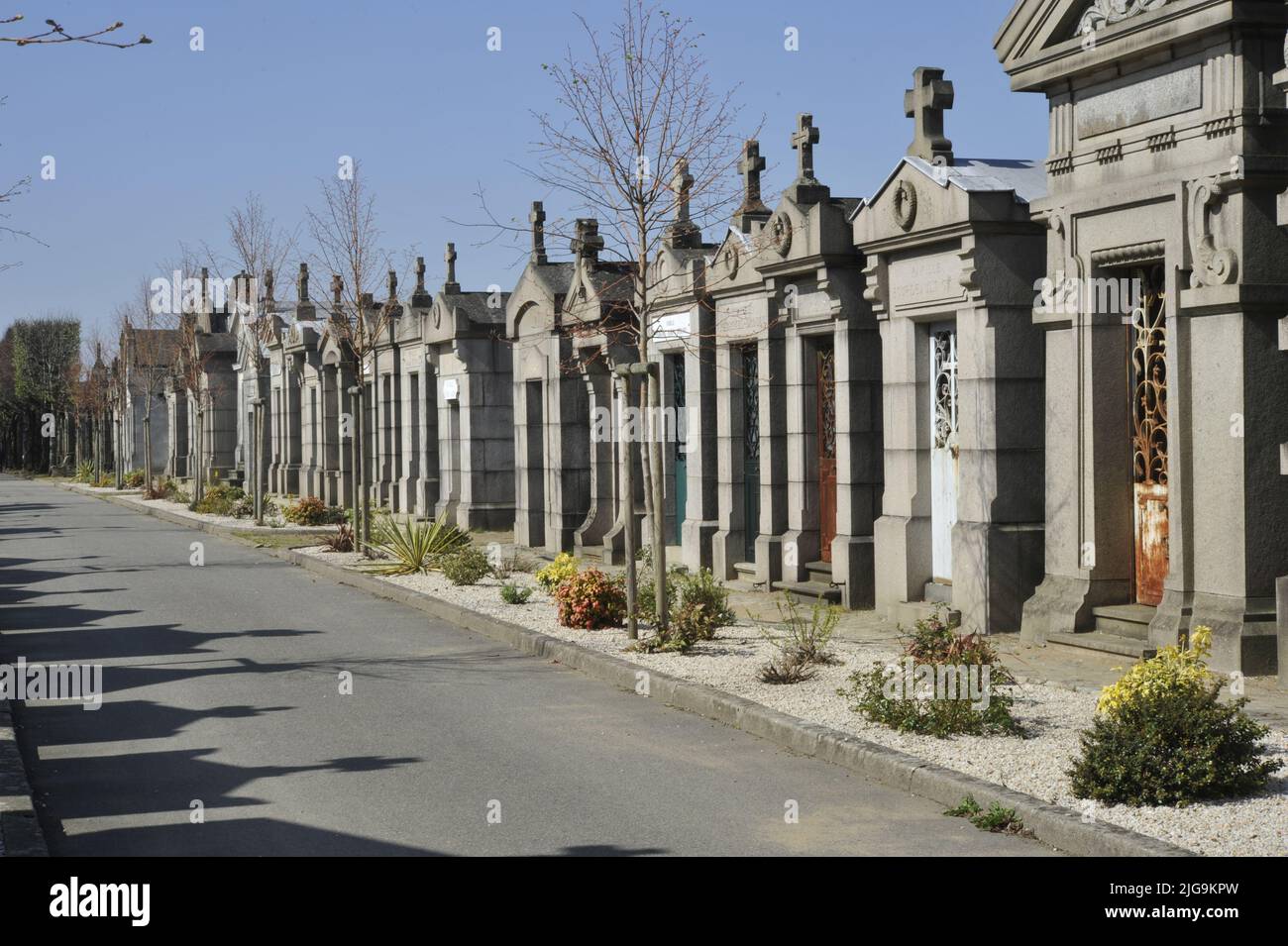 cimitero luogo religioso a Nantes, Francia Foto Stock