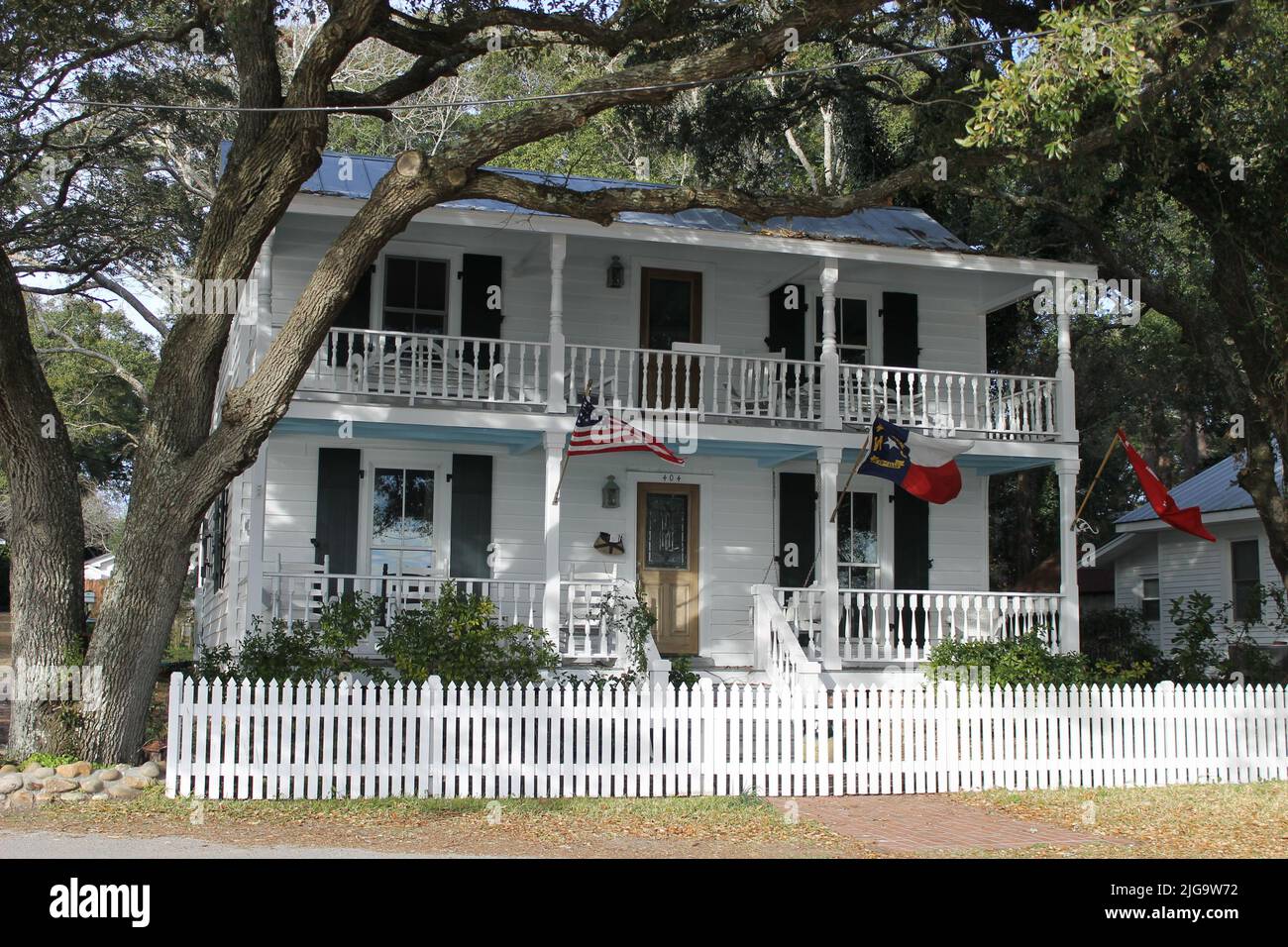 Casa coloniale a Southport, North Carolina, Stati Uniti Foto Stock
