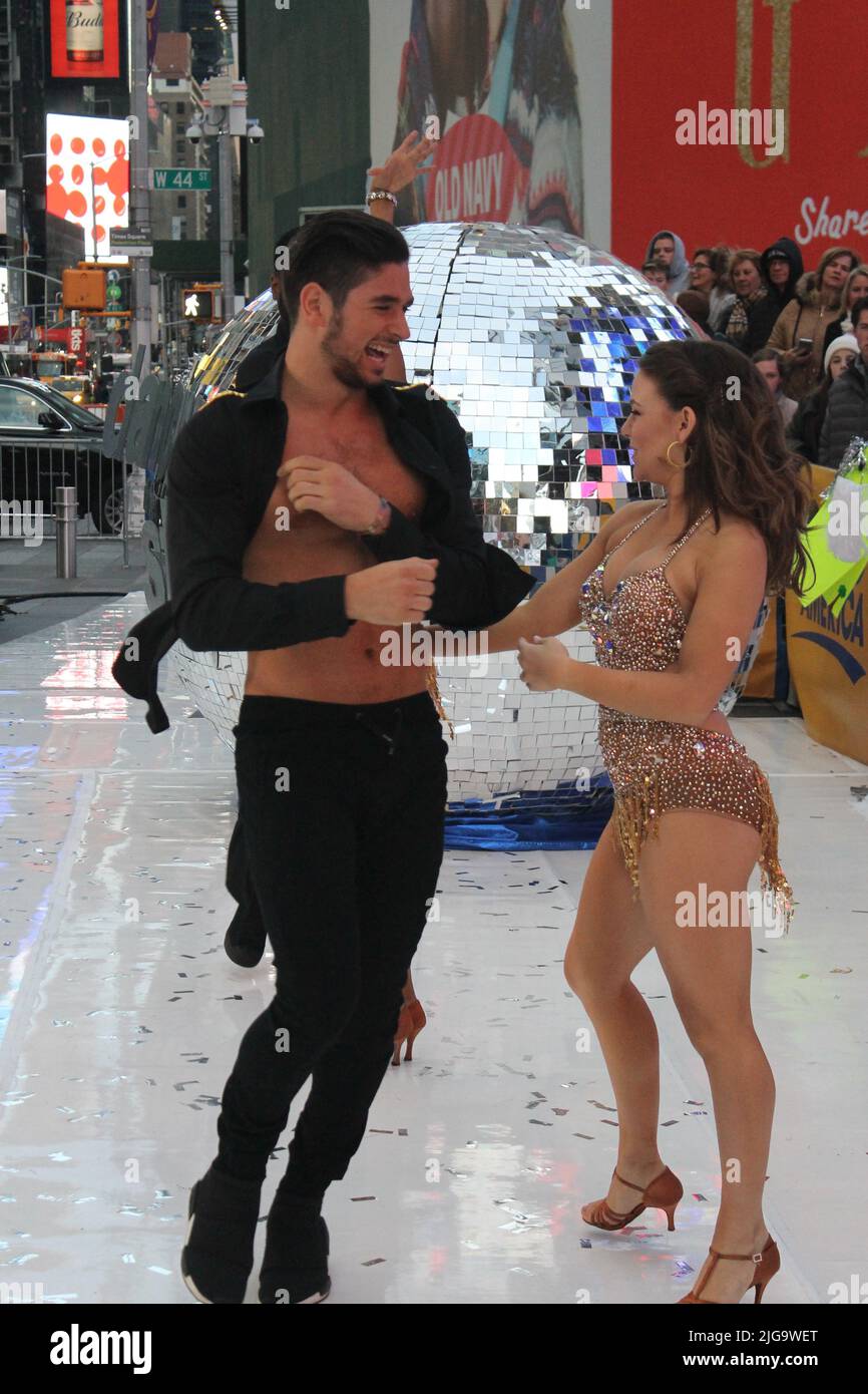 DWTS Street Performance, New York, USA Foto Stock