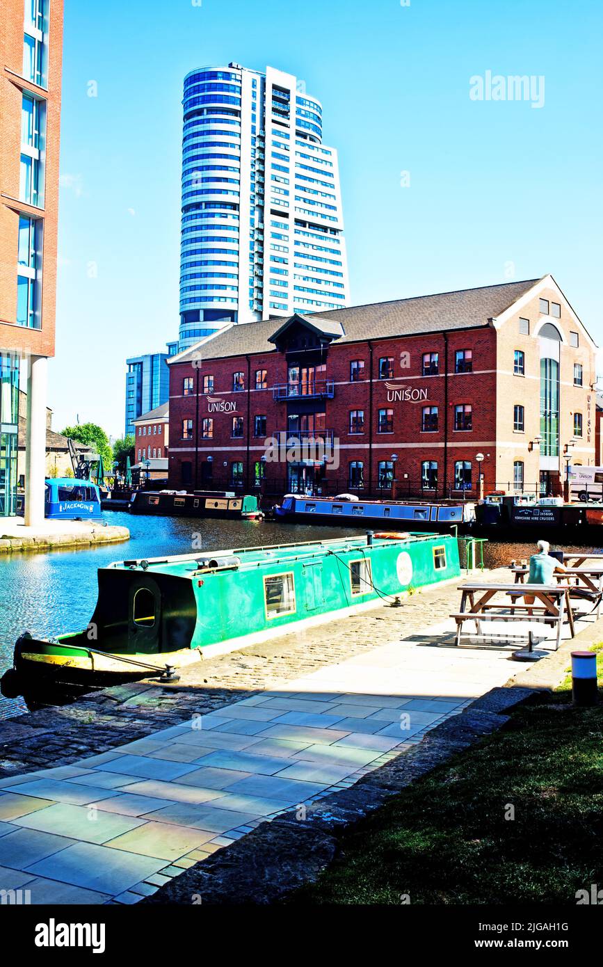 Granary Wharf, Leeds, Inghilterra Foto Stock