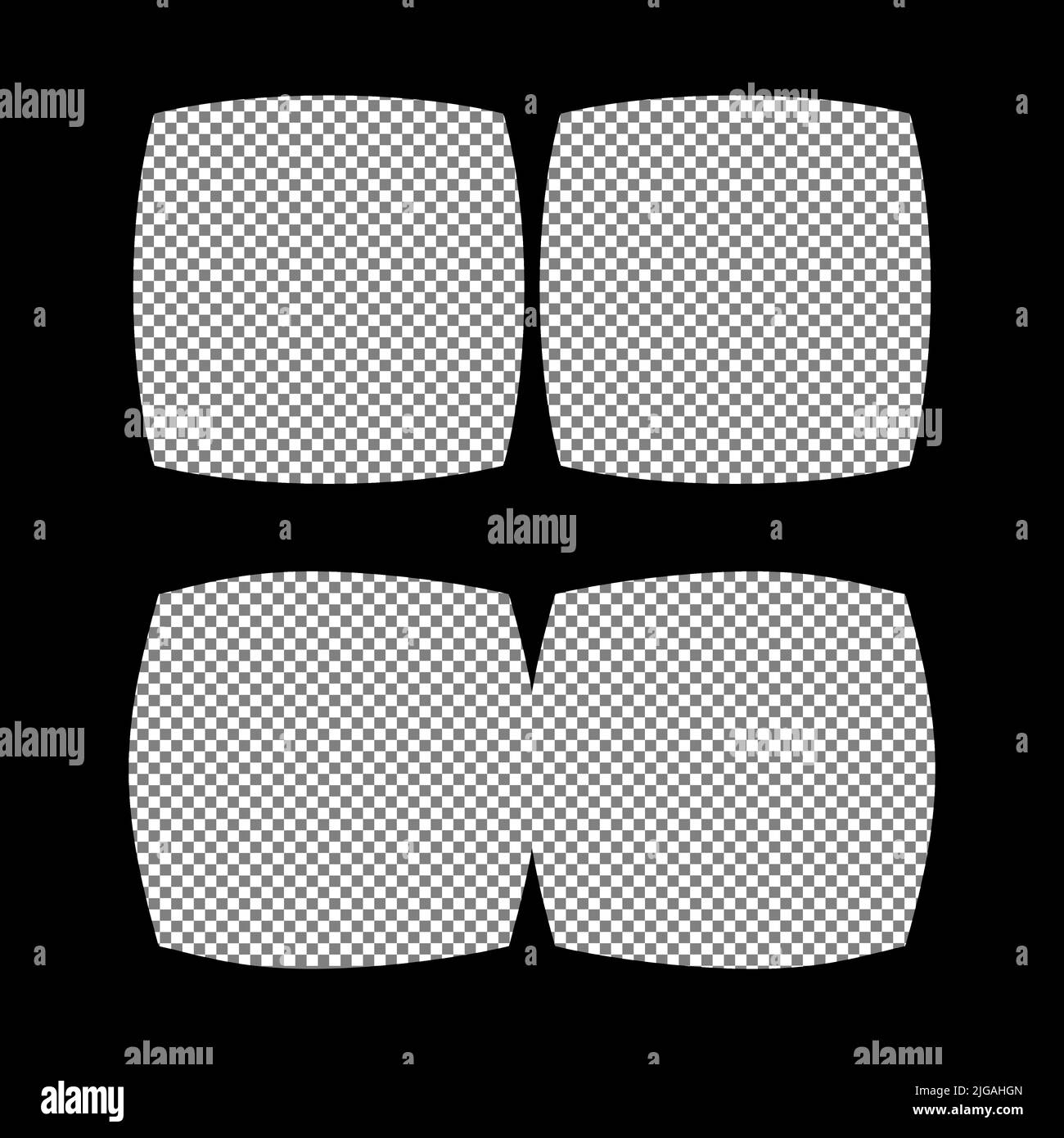 Template di occhiali per realtà virtuale con spazio per inserire la tua immagine o video Illustrazione Vettoriale