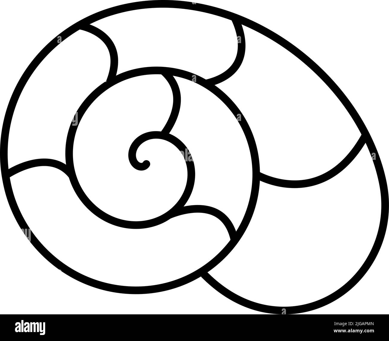 icona lumache. Semplice linea sottile, vettore di contorno di icone di biologia per UI e UX, sito web o applicazione mobile su sfondo bianco Illustrazione Vettoriale