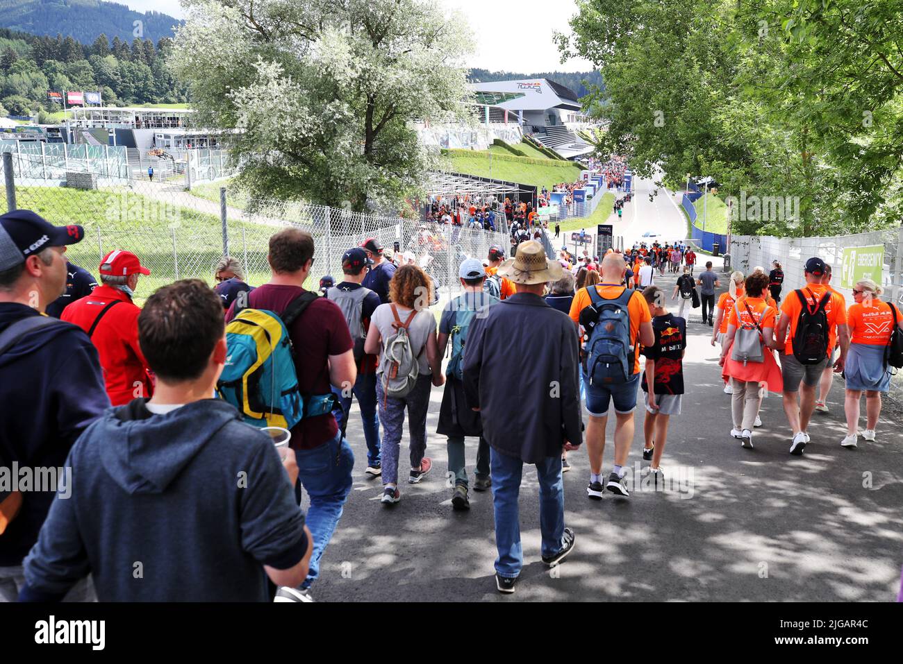 Spielberg, Austria. 9th luglio 2022. Circuito atmosfera - ventole. Gran Premio d'Austria, sabato 9th luglio 2022. Spielberg, Austria. Credit: James Moy/Alamy Live News Foto Stock