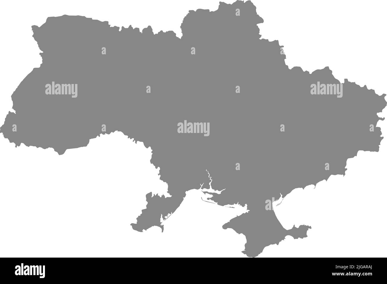 Mappa grigia DELL'UCRAINA Illustrazione Vettoriale