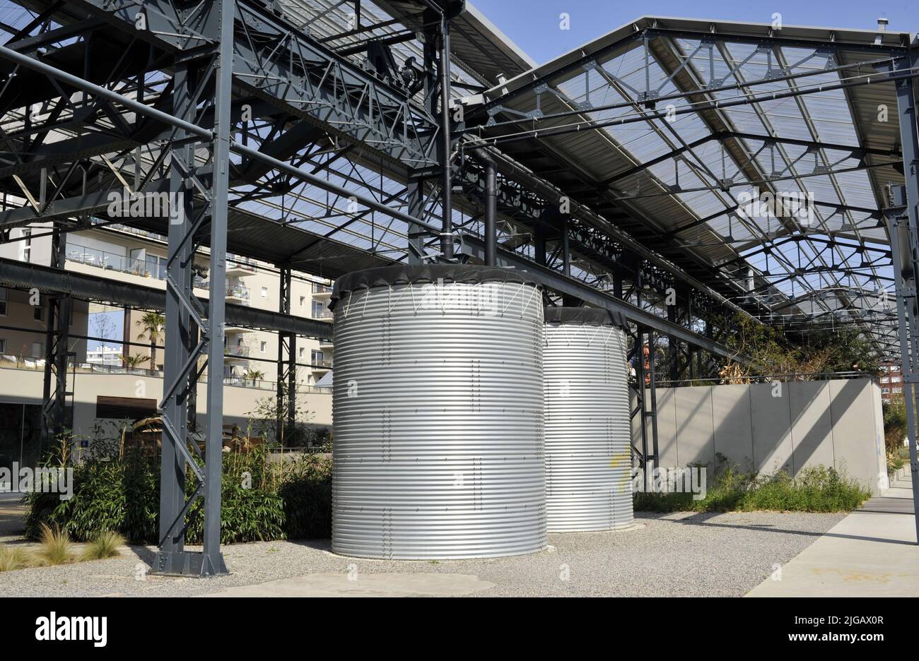 ristrutturazione di un edificio industriale a nantes, francia Foto Stock