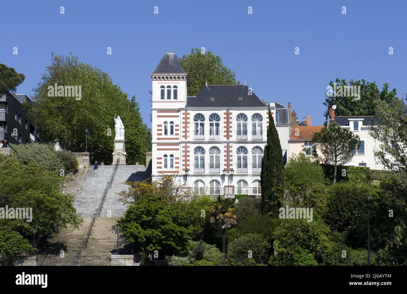 jules verne museo, edificio a Nantes, architettura classica Foto Stock