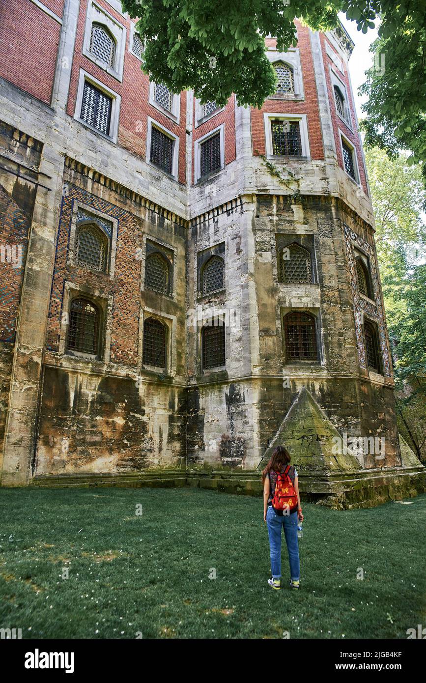 Gulhane Park è un parco storico urbano di Istanbul, Turchia. Foto Stock
