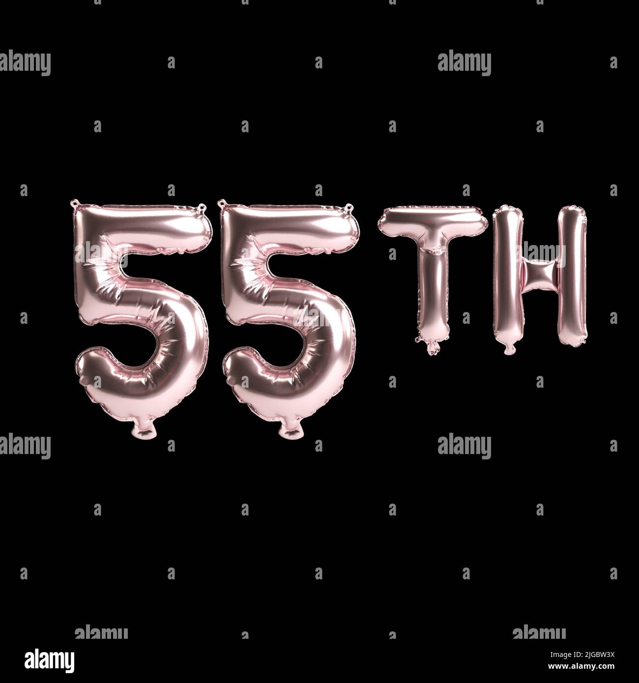 Decorazione 55° Compleanno Donna - Striscione Tessuto Glitter Rosa 120x80 Cm
