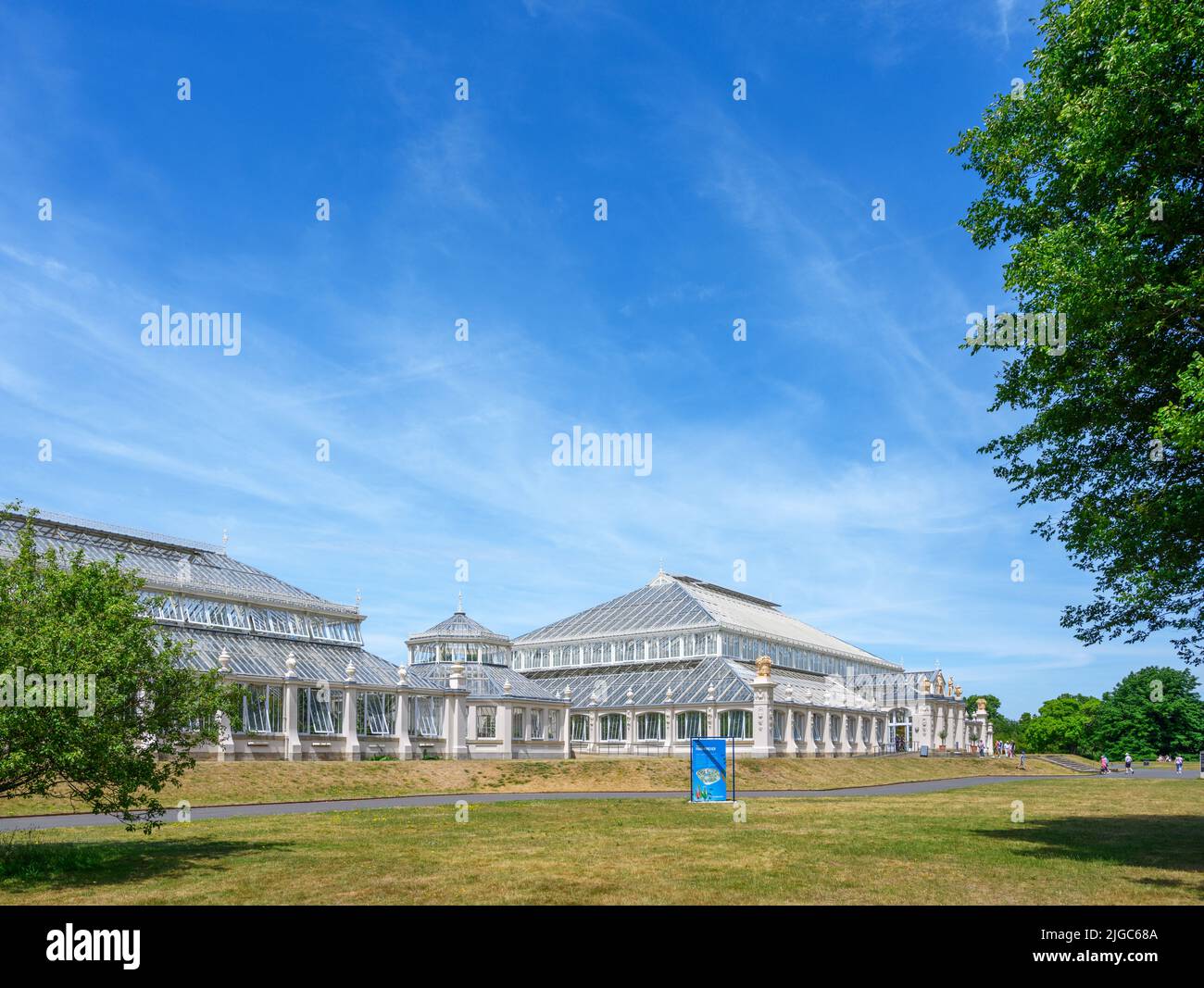 The Tempperate House, Kew Gardens, Richmond, Londra, Inghilterra, REGNO UNITO Foto Stock