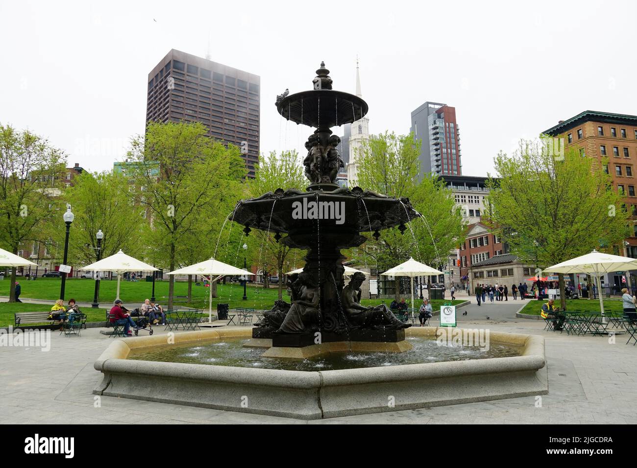 Brewer Fountain, Boston, Massachusetts, USA, Nord America Foto Stock