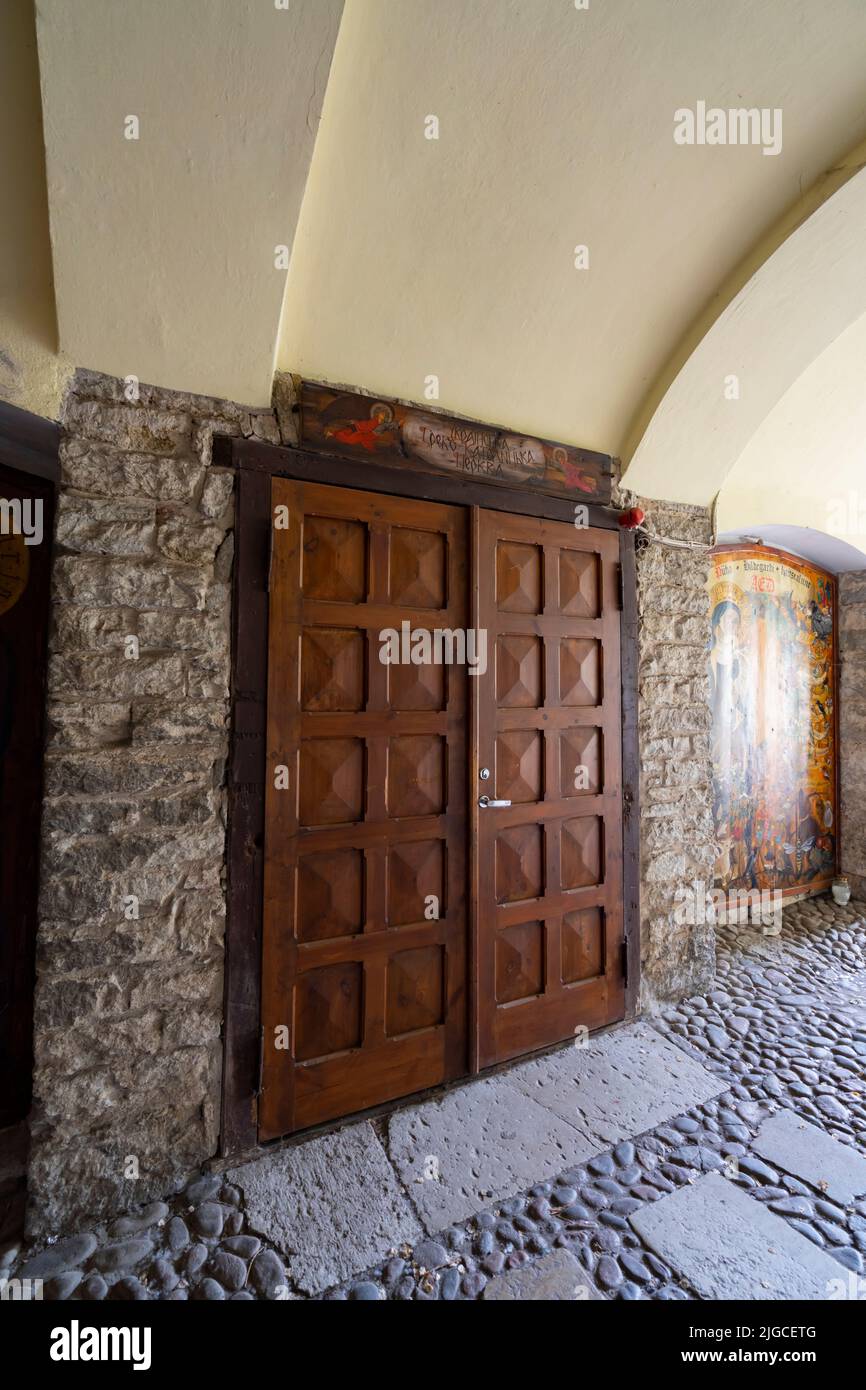 Tallinn, Estonia. Luglio 2022. Vista esterna della Chiesa Greco-Cattolica Ucraina nel centro della città Foto Stock