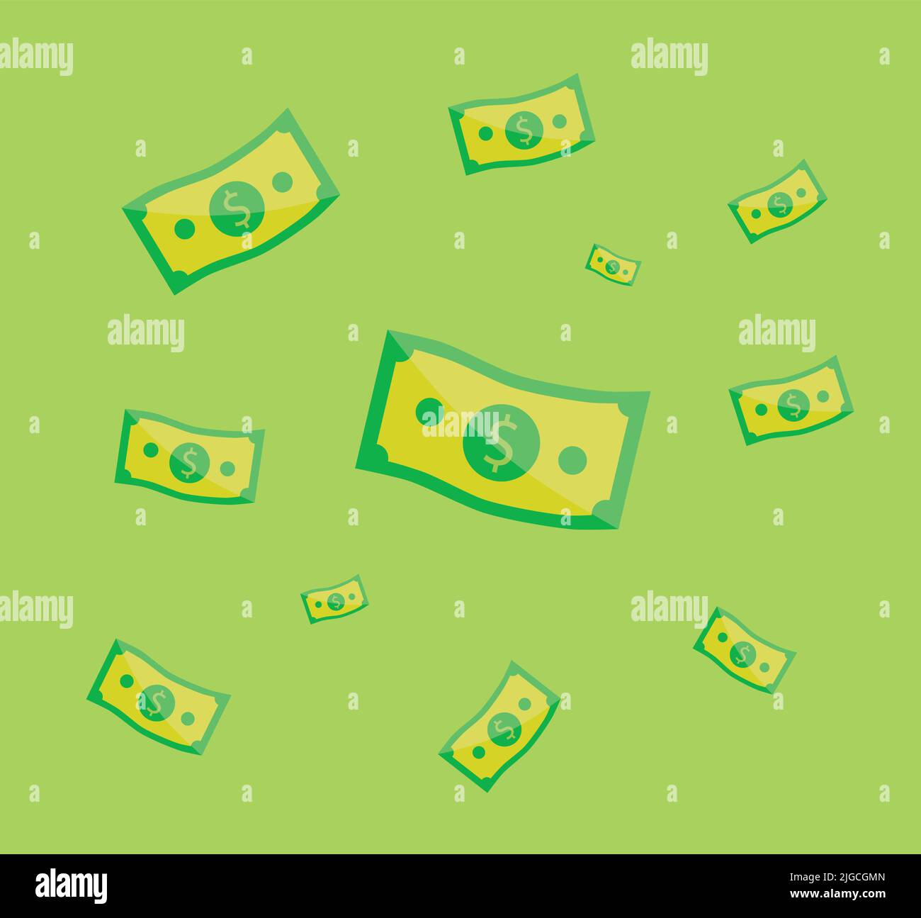 Dollar Note modello sfondo American Currency Bill Business Banking Illustrazione Vettoriale