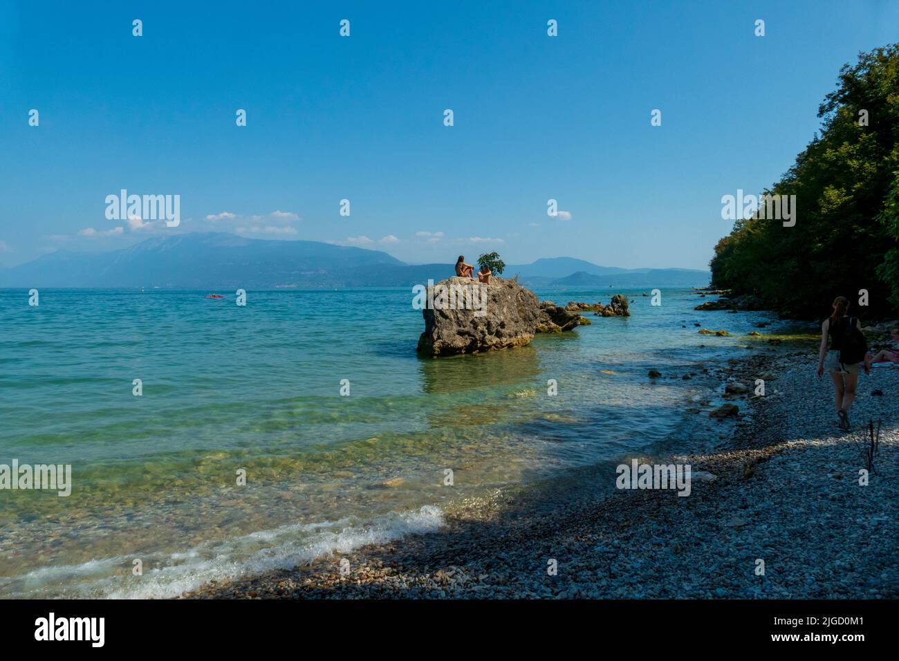 Naturschutzgebiet Pisenze Lacuale Bucht von Manerba im Gardasee Foto Stock
