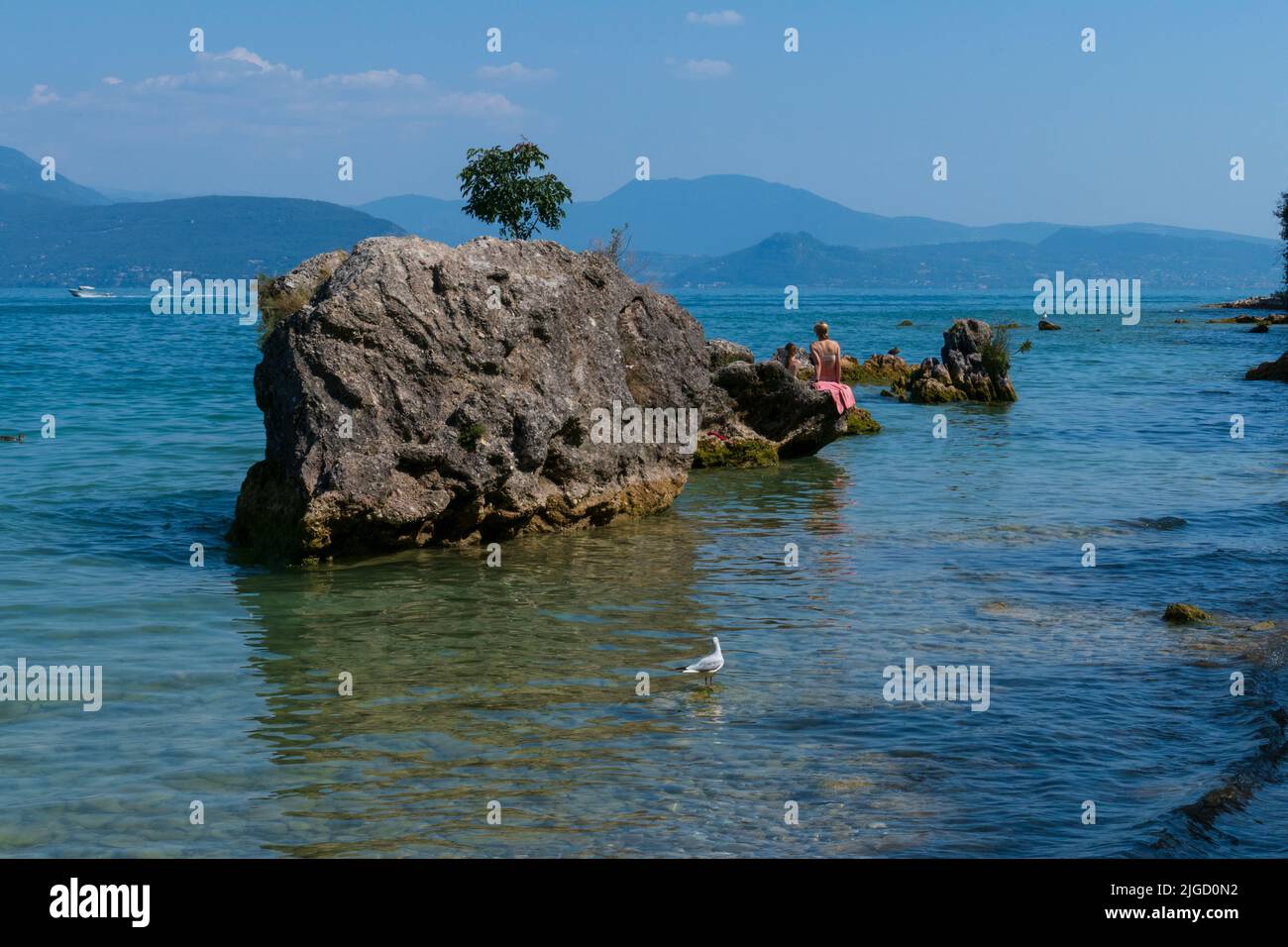 Naturschutzgebiet Pisenze Lacuale Bucht von Manerba im Gardasee Foto Stock