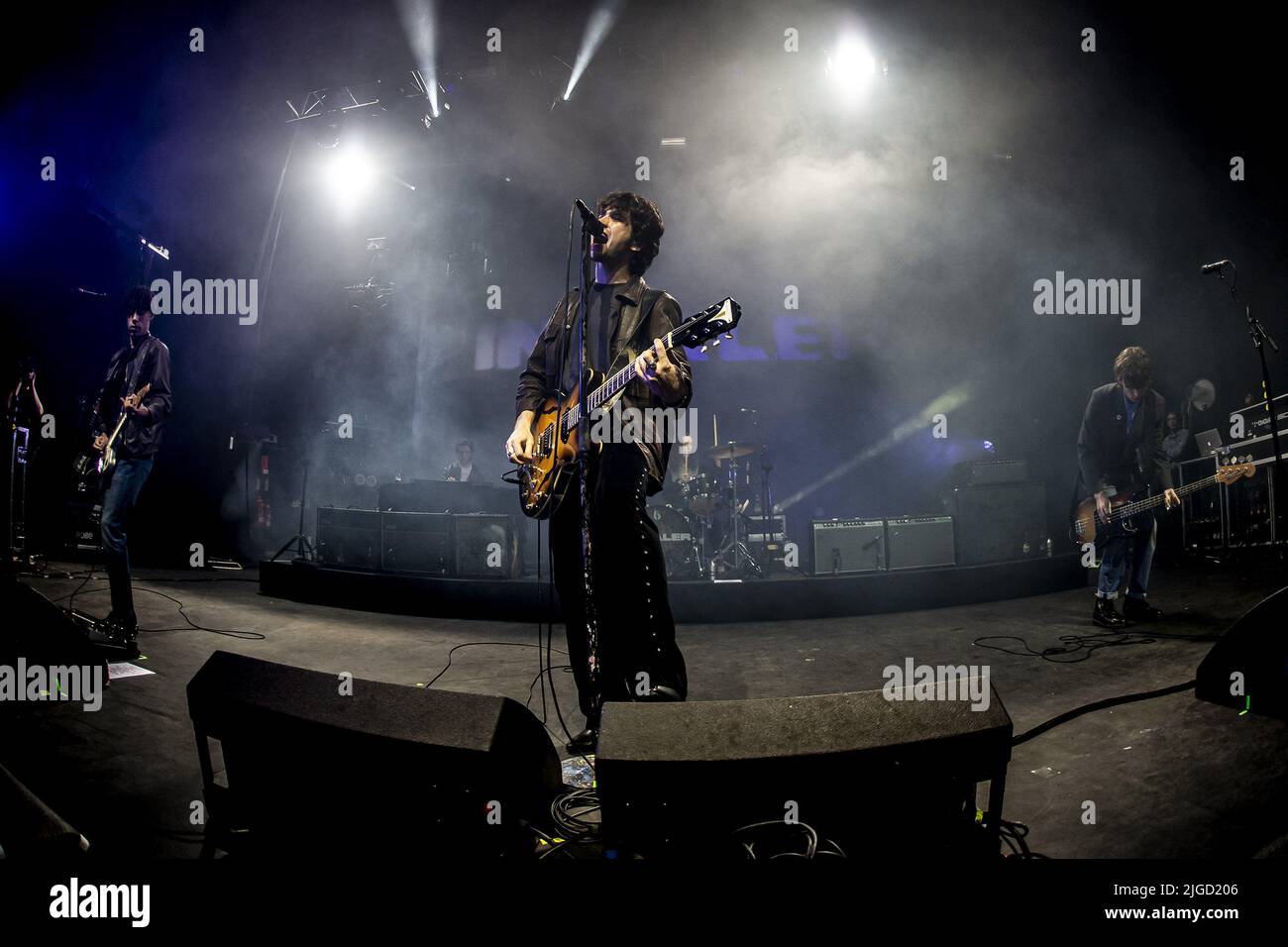 LONDRA, INGHILTERRA: L'inalatore si esibirà sul palco al Kentish Town Forum. Con: Josh Jenkinson, Elijah Hewson, Robert Keating dove: Londra, Regno Unito quando: 06 Ott 2021 credito: Neil Lupin/WENN Foto Stock