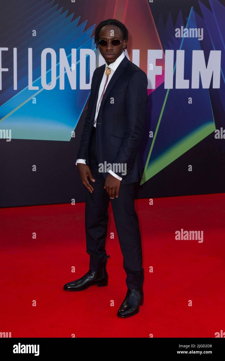 The BFI 65th London Film Festival UK Premiere of 'Last Night in Soho' tenuto presso il Royal Festival Hall di Southbank - Arrivi con: Michael Ajao dove: Londra, Regno Unito quando: 09 Ott 2021 Credit: Mario Mitsis/WENN Foto Stock