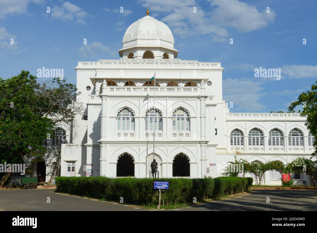 Il Palazzo di Thirumalai Naicker, costruito nel 1636 nello stato di Tamil Nadu in India è un esempio di architettura indosaracenica Foto Stock