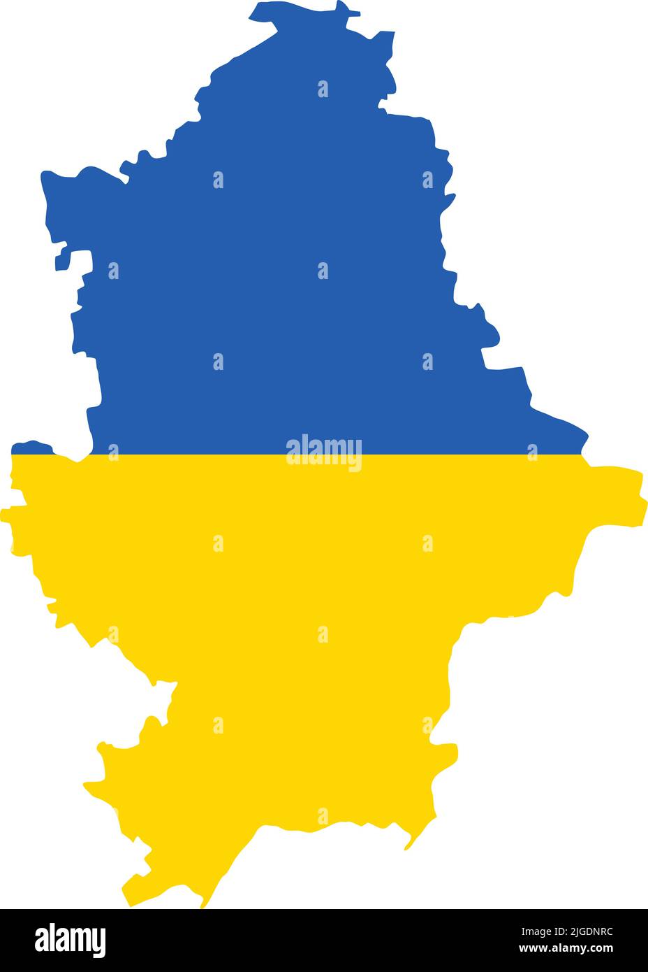 Mappa della bandiera DELL'OBLAST DI DONETSK, UCRAINA Illustrazione Vettoriale