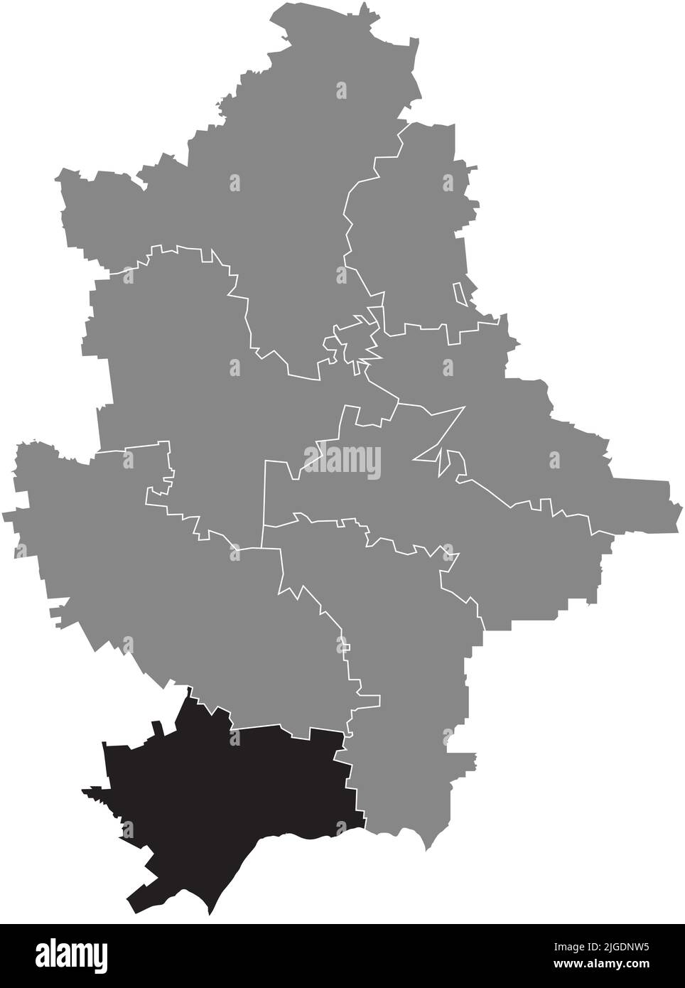 Mappa di localizzazione DEL RAION MARIUPOL, OBLAST DI DONETSK Illustrazione Vettoriale