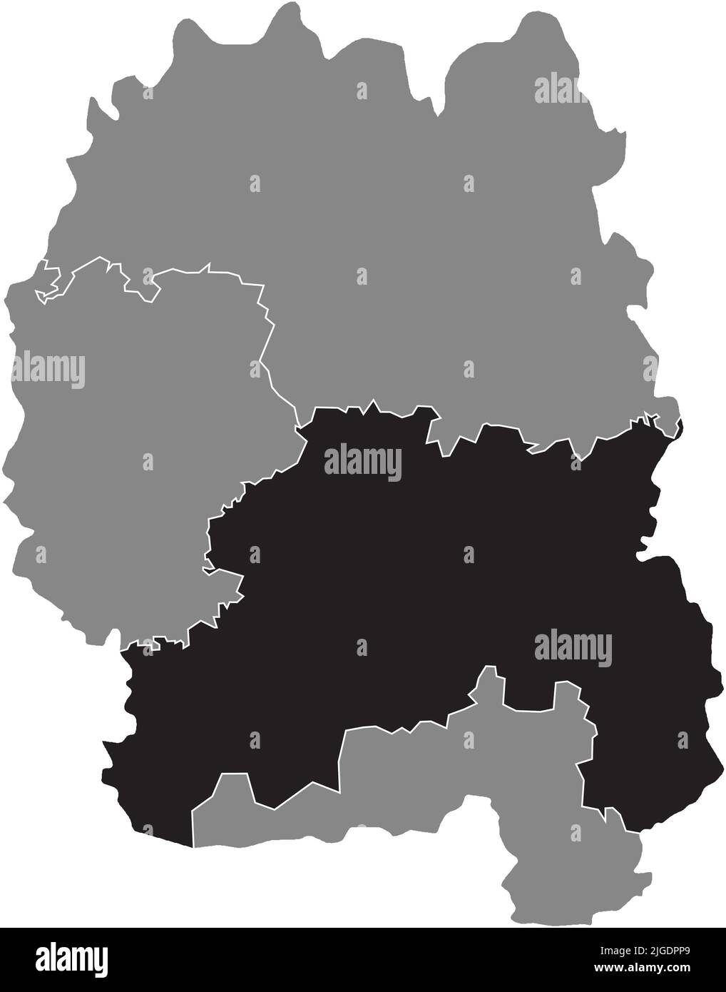 Mappa di localizzazione DEL RAION DI ZHYTOMYR, OBLAST DI ZHYTOMYR Illustrazione Vettoriale