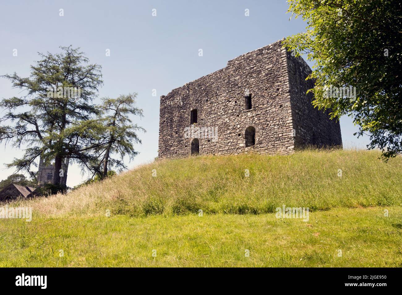 Lo storico castello di Lydford, Devon Foto Stock