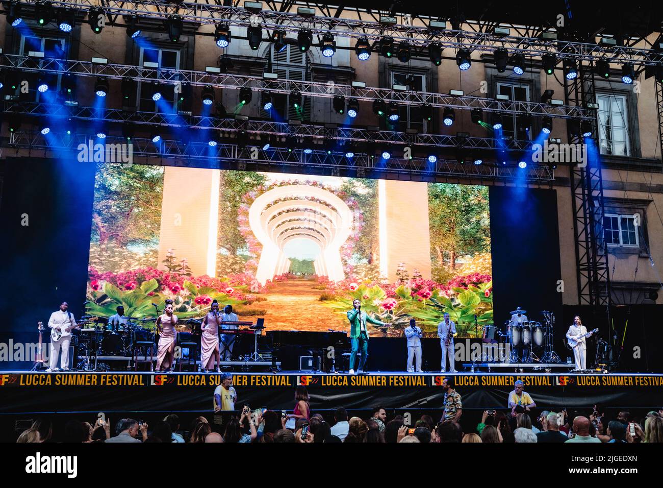 concerto di John Legend al Lucca Summer Festival, italia Foto Stock