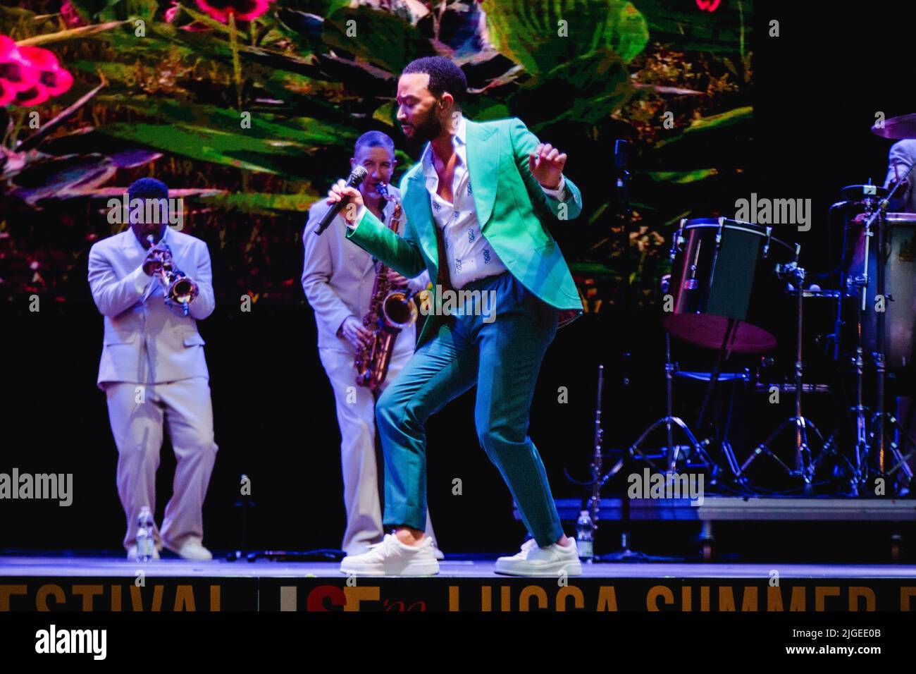 concerto di John Legend al Lucca Summer Festival, italia Foto Stock
