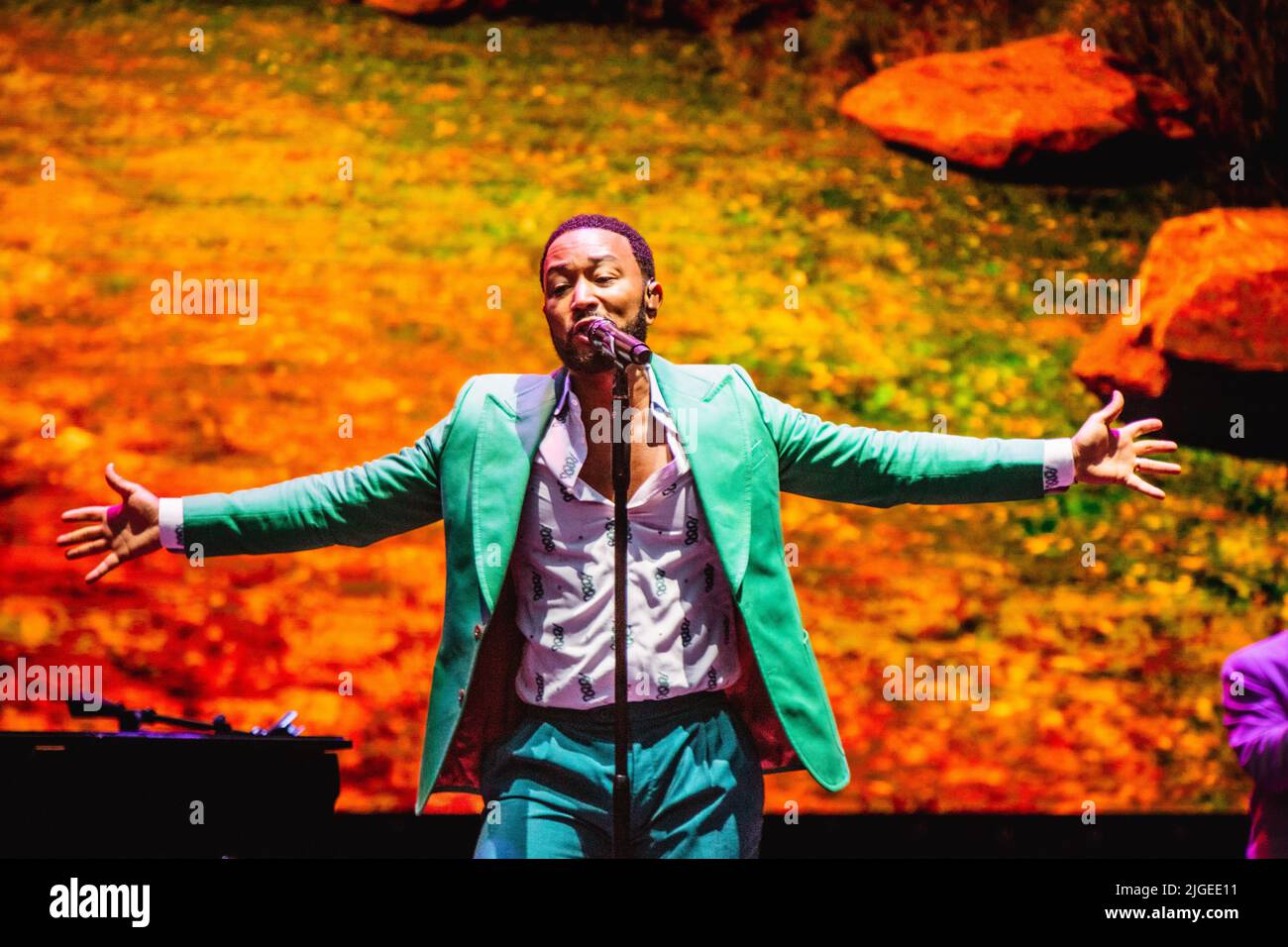 concerto di John Legend al Lucca Summer Festival, italia Foto Stock