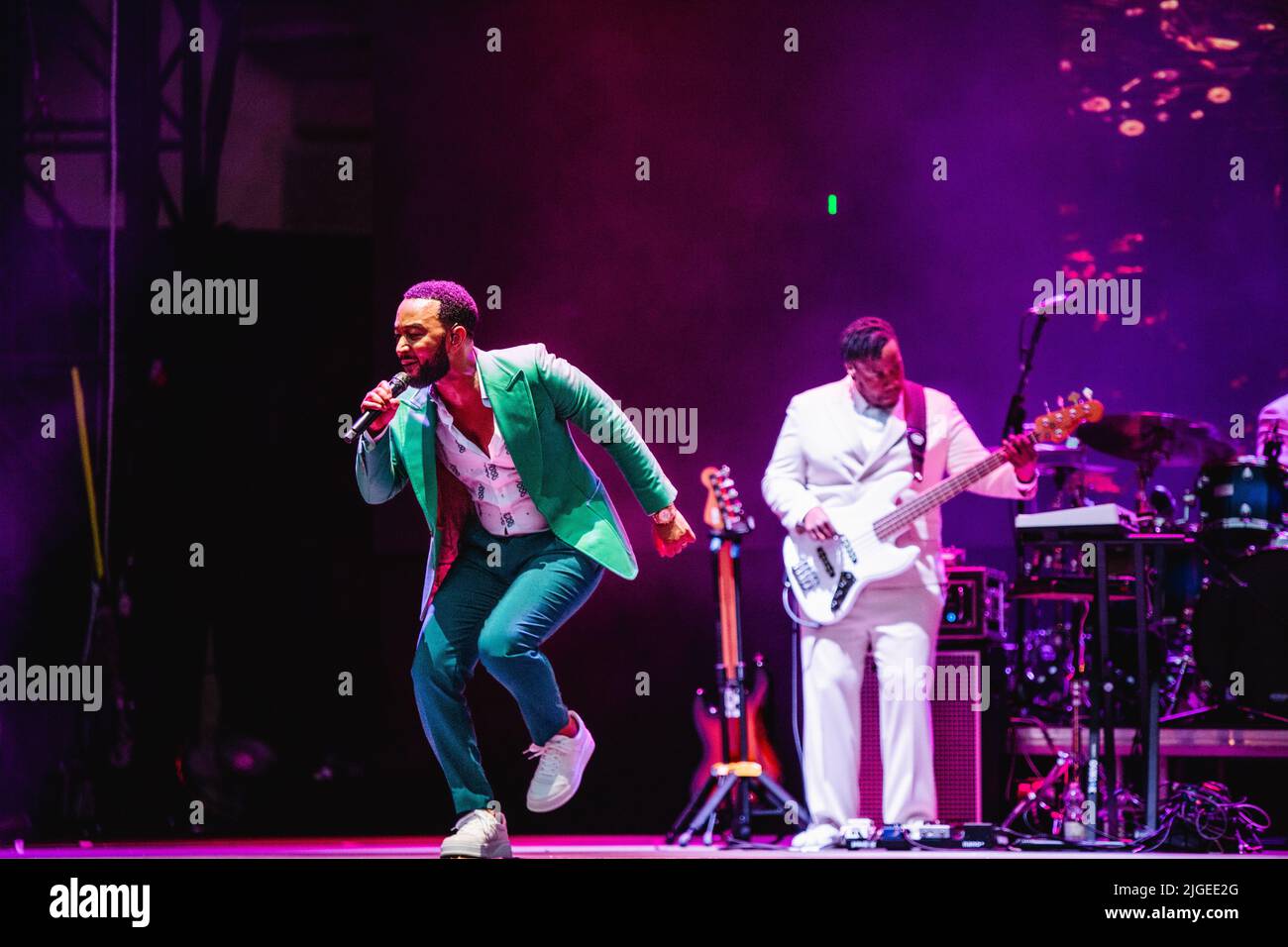 concerto di John Legend al Lucca Summer Festival, italia Foto Stock