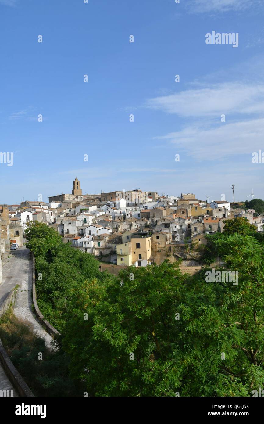 Vista panoramica di Grottole, paese della Basilicata. Foto Stock