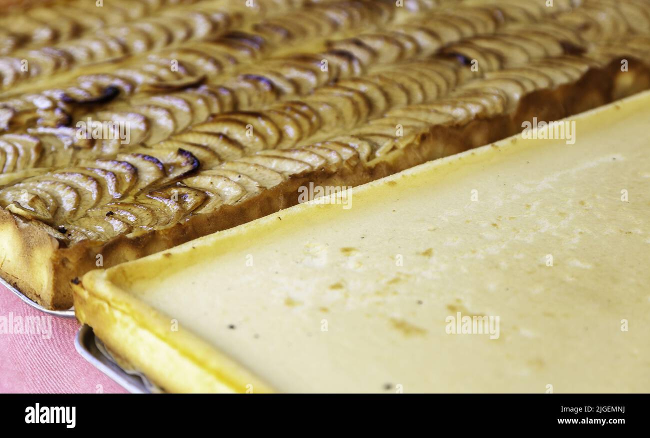 Particolare di dessert fatto a mano in un mercato di strada, dolce Foto Stock