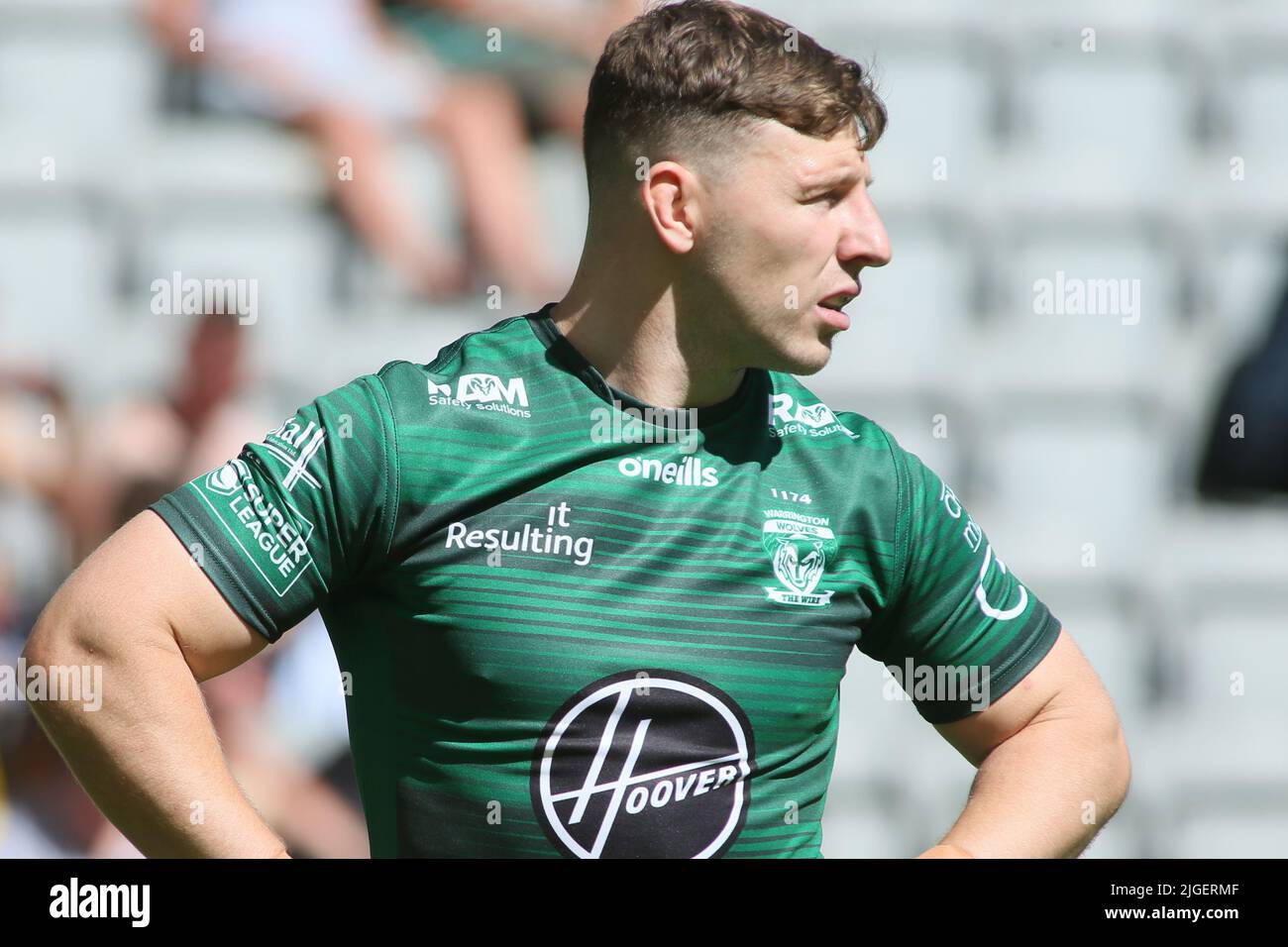 St James Park, Newcastle, Newcastle upon Tyne, Regno Unito. 10th luglio 2022. Betfred Super League - Magic Weekend Catalan Dragons vs Warrington Wolves George Williams of Warrington Wolves Credit: Touchlinepics/Alamy Live News Foto Stock