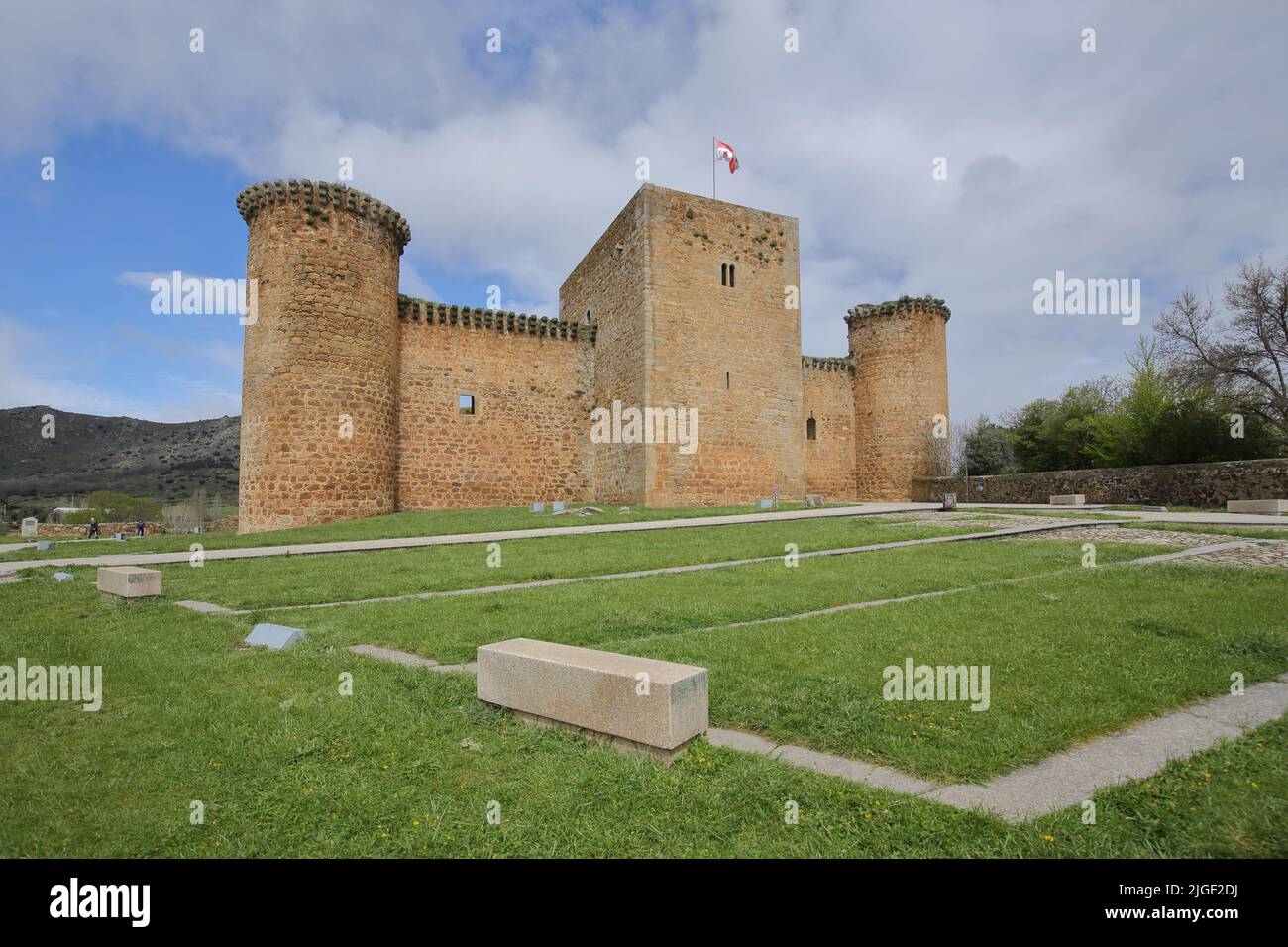 Castillo in El Barco de Avila, Sierra de Gredos, Spagna Foto Stock