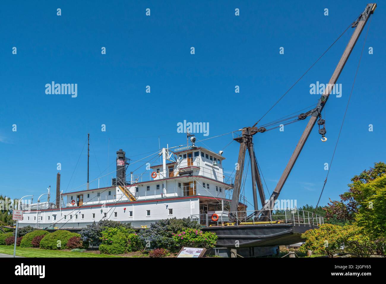 Washington, Anacortes, W. T. Preston Snagboat, utilizzare per rimuovere i pericoli di navigazione Foto Stock