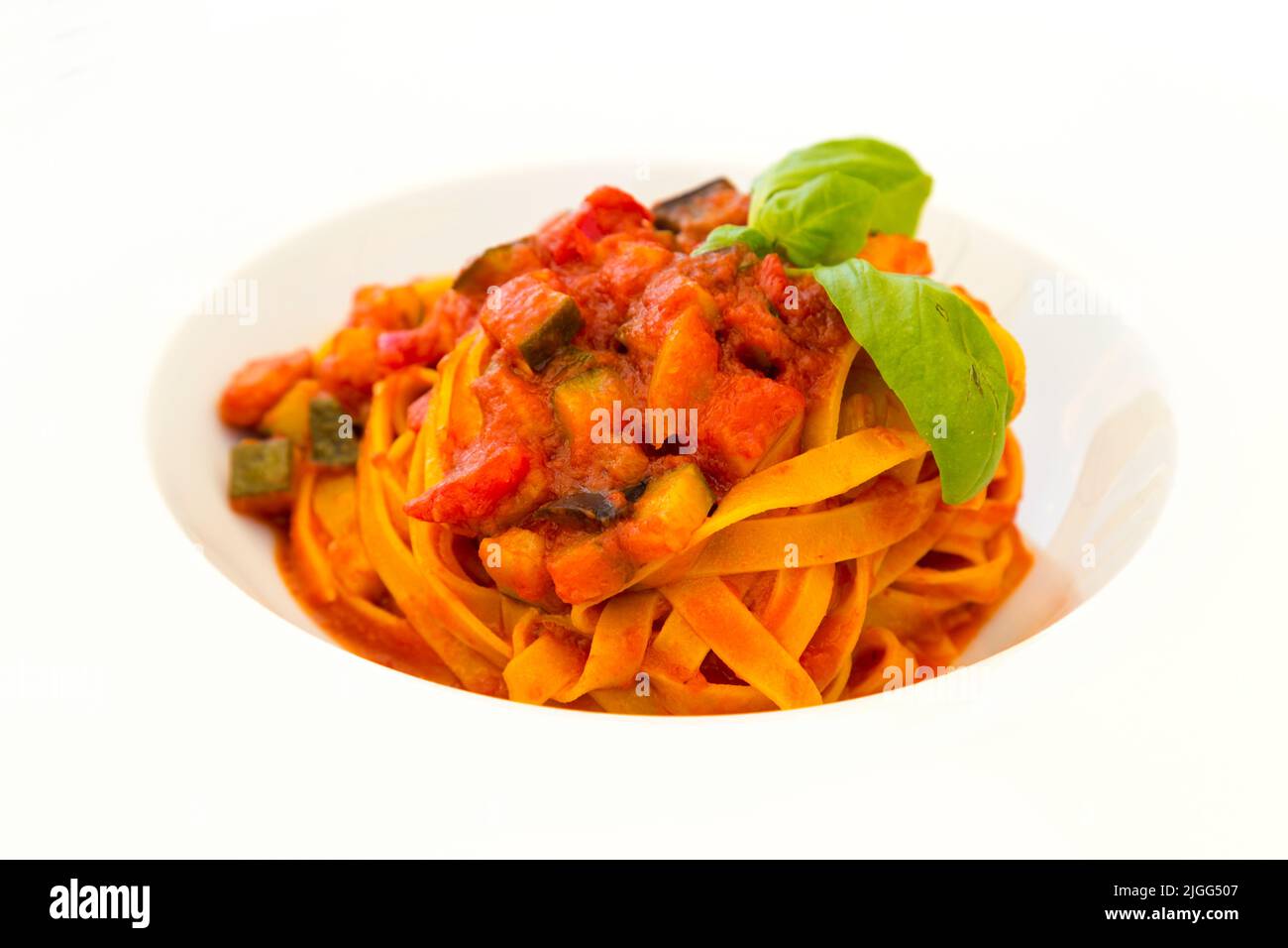 Cucina italiana - Tagliatelle Verdure Foto Stock