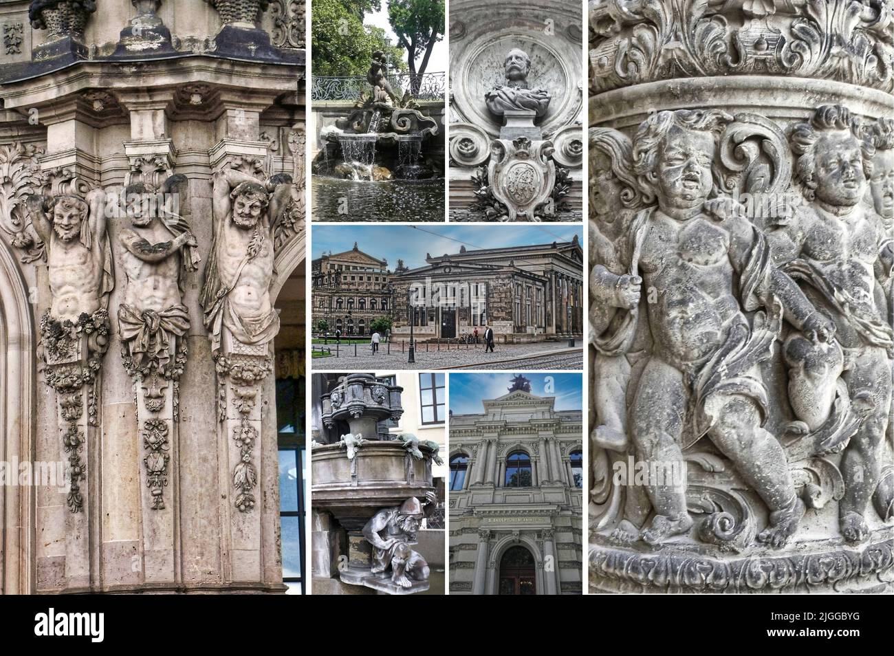 Dresda, capitale dello stato tedesco della Sassonia, è caratterizzata da famosi musei d'arte e dall'architettura classica della città vecchia ricostruita. Foto Stock