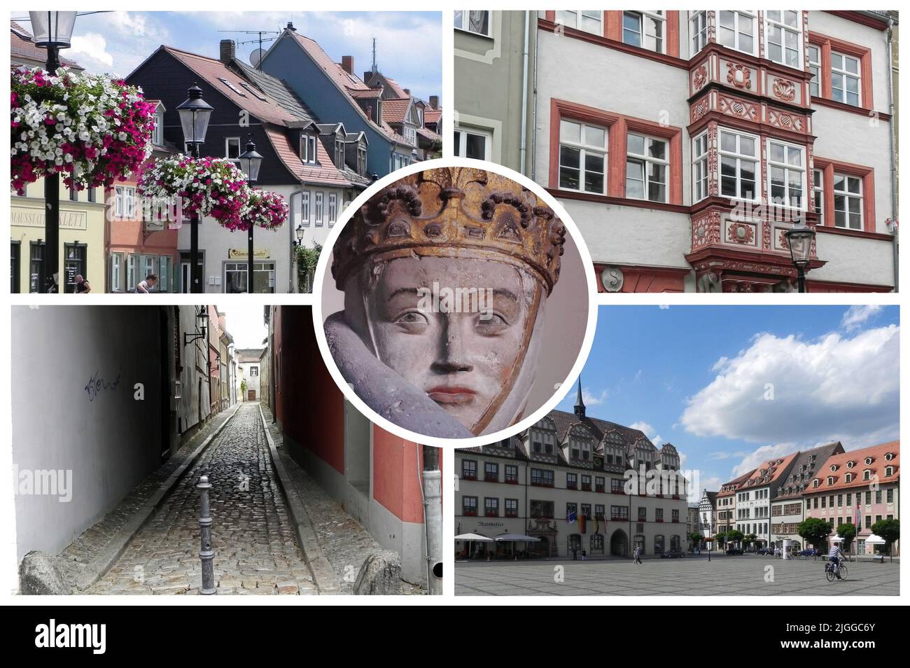 Naumburg è una bella e antica città in Germania, situata nel Land Sassonia-Anhalt, piena di monumenti e luoghi di interesse storico. Foto Stock