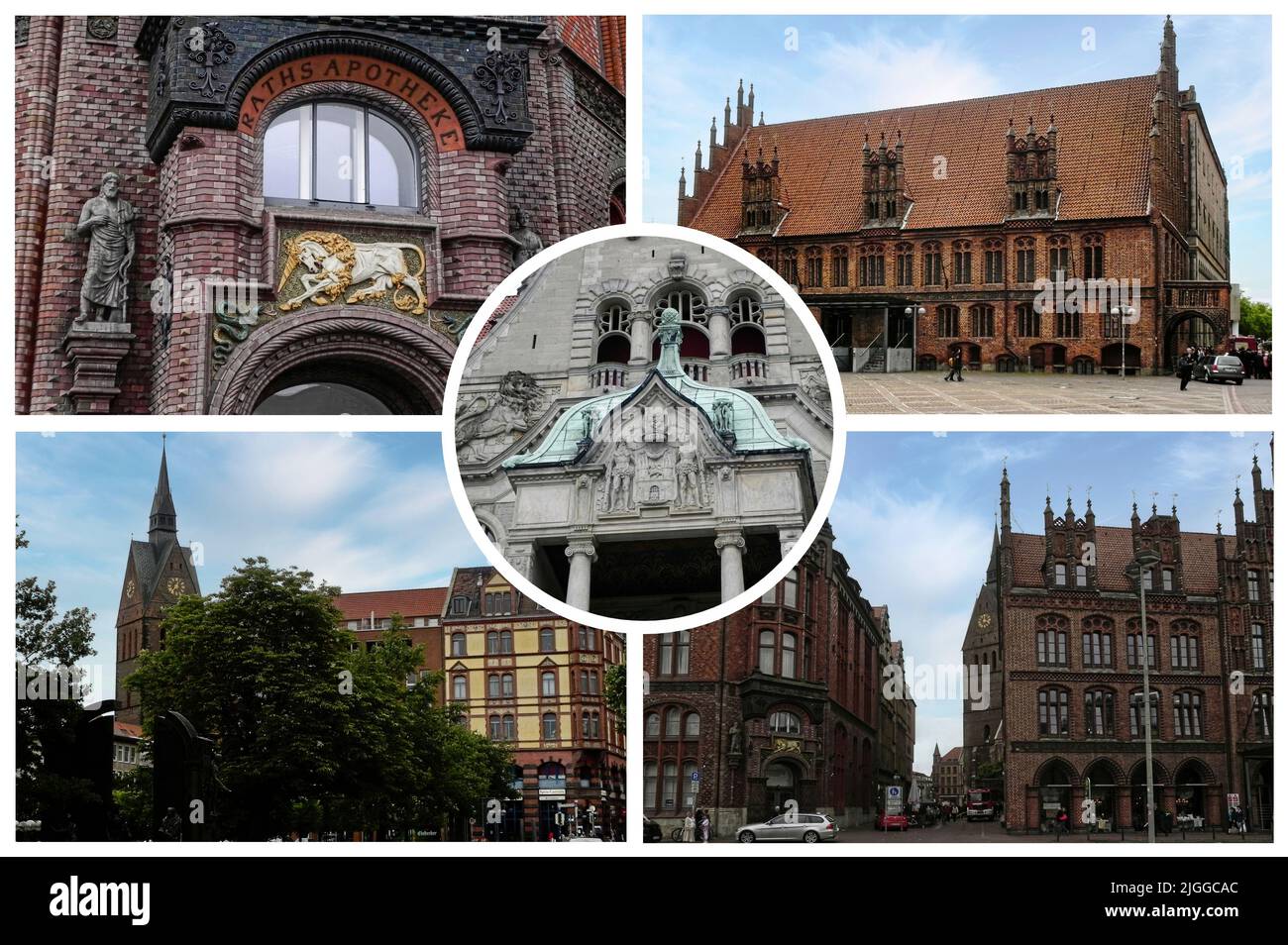 La città tedesca di Hannover, capitale della bassa Sassonia, una bella città da scoprire, la perfetta combinazione di arte e cultura Foto Stock