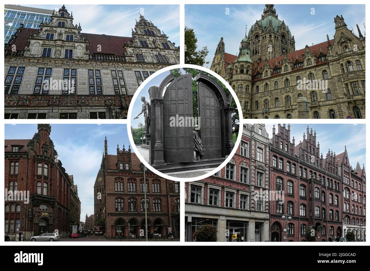 La città tedesca di Hannover, capitale della bassa Sassonia, una bella città da scoprire, la perfetta combinazione di arte e cultura Foto Stock