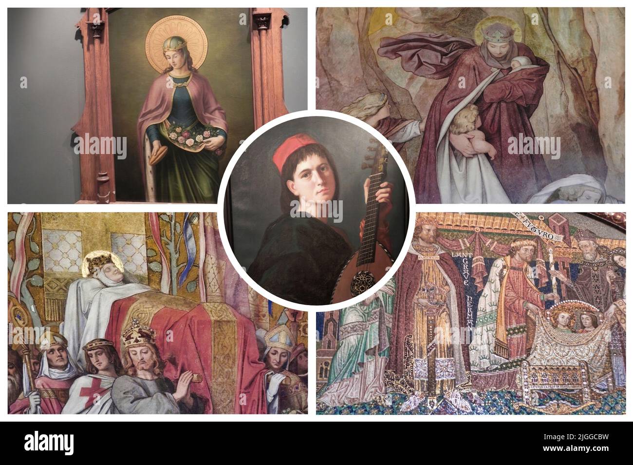 Il castello di Wartburg è il simbolo della storia culturale e intellettuale tedesca, famoso anche per aver ospitato molte personalità famose Foto Stock