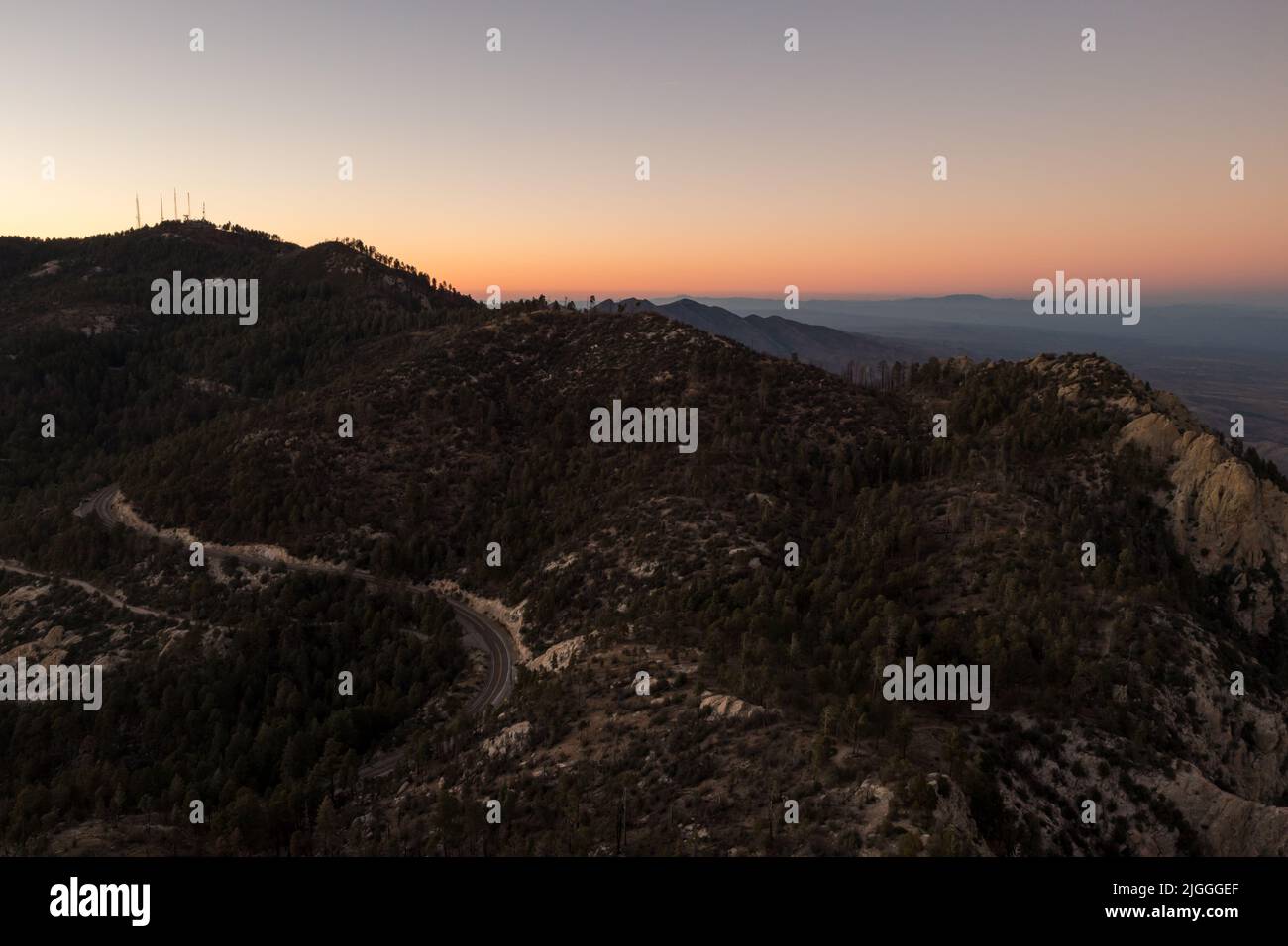 Mt Lemmon Highway, Tucson Arizona. Foto Stock