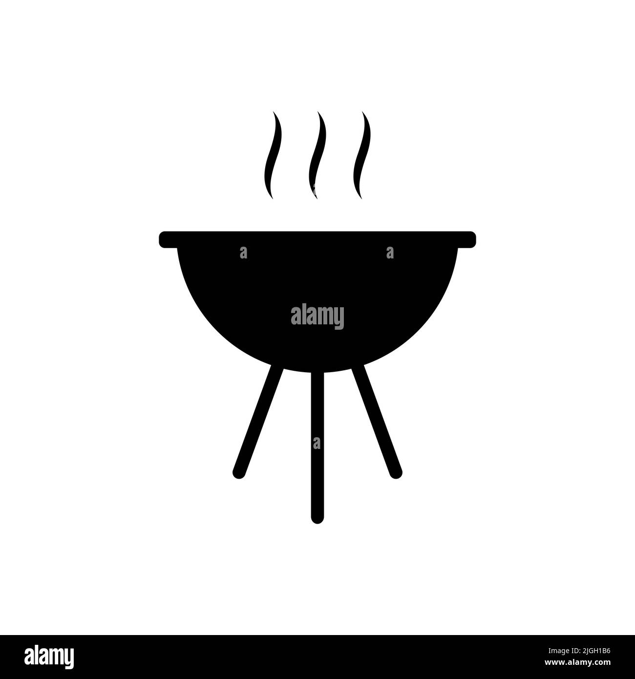 Icona barbecue, illustrazione vettoriale barbecue isolato su sfondo bianco Illustrazione Vettoriale