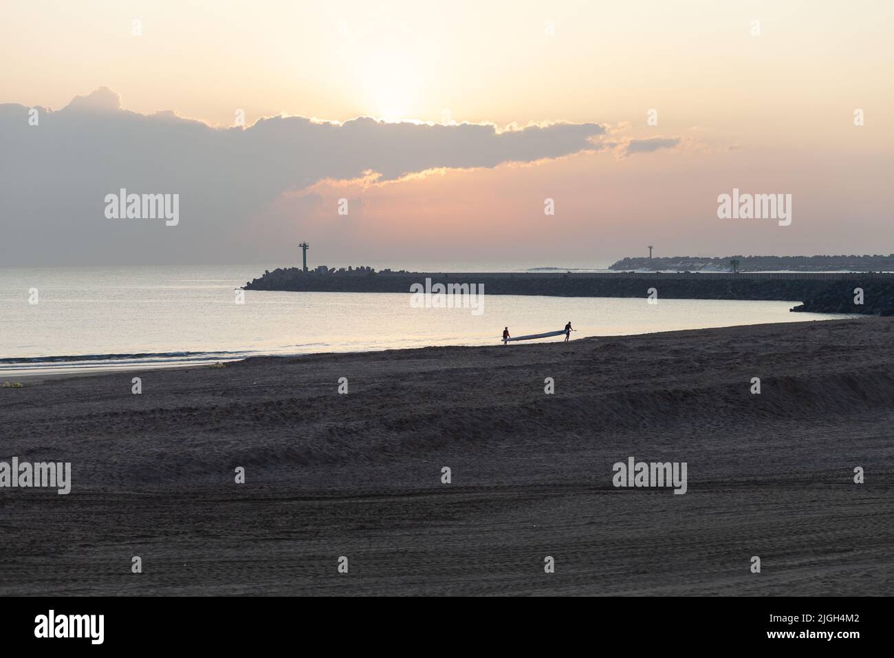 Vetchies Beach, Durban - Durban, Sudafrica Foto Stock