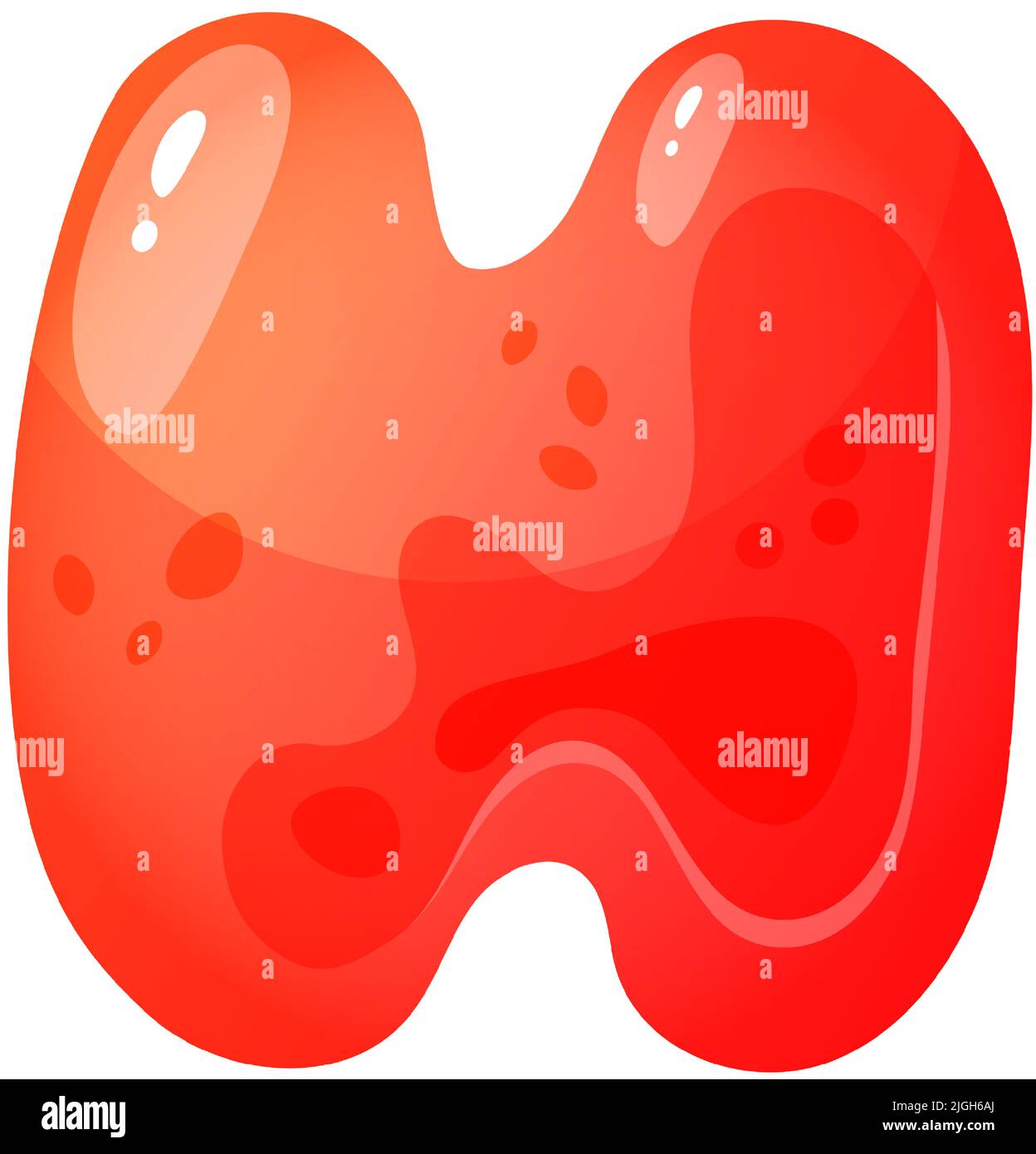 Jelly alfabeti colorati, alfabeto comico per bambini. Carattere Jelly Bright. Tipo di bambini per eventi, promozioni. Illustrazione Vettoriale