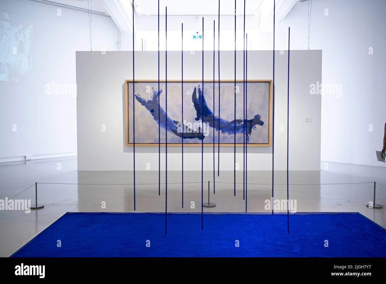 Yves Klein, Monocromo bleu sans titre (IKB Godet), 1958. Museo d'Arte moderna e Contemporanea (MAMAC), Nizza, Francia. Foto Stock