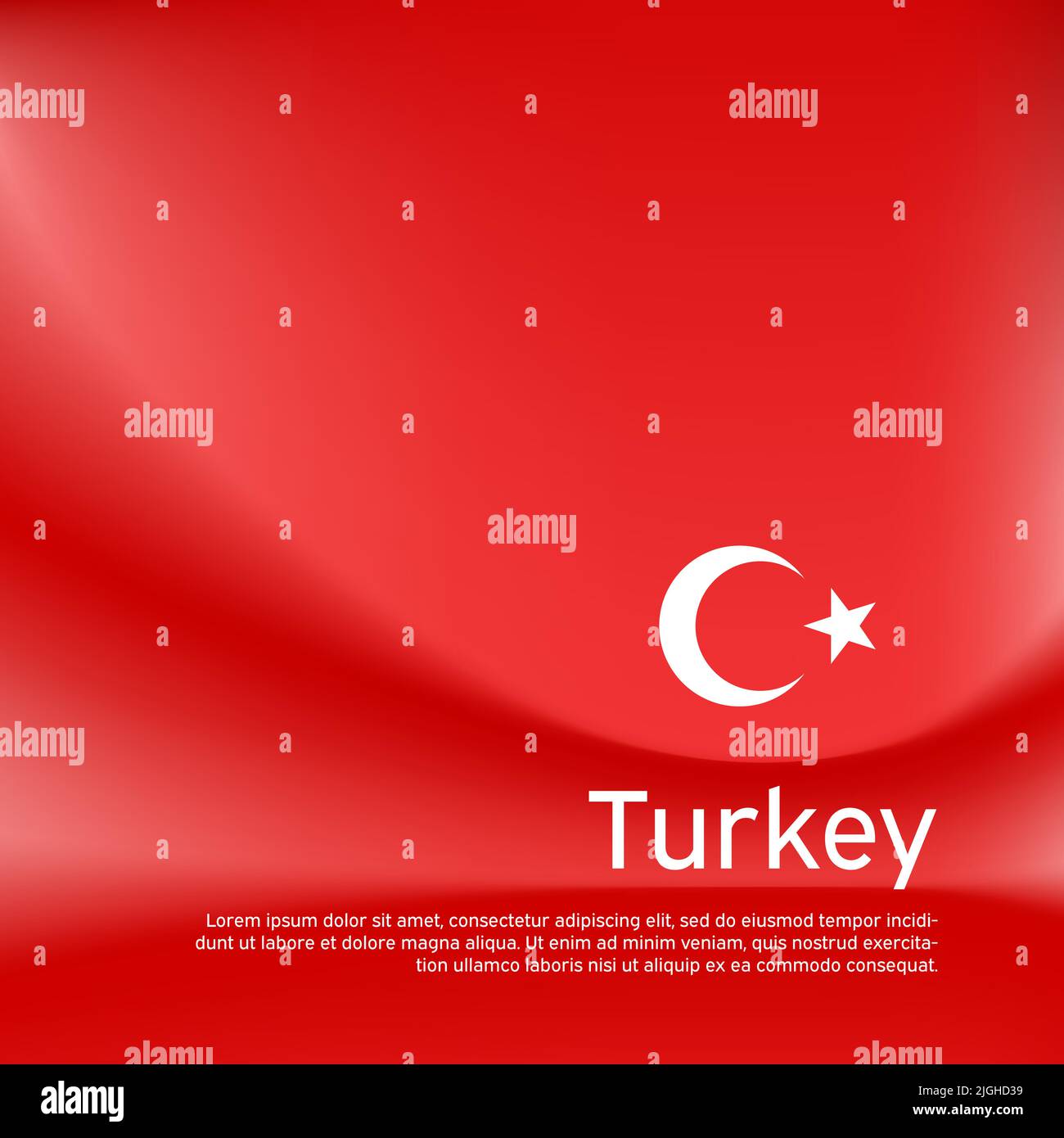 Bandiera della Turchia sfondo. Motivo sfocato nei colori della bandiera turca, libretto di affari. Bandiera nazionale, poster della turchia. Copertura patriottica statale Illustrazione Vettoriale