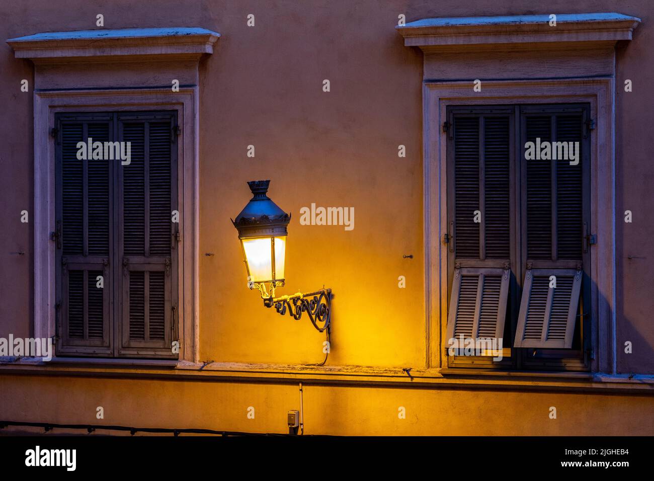 Lampada corsa posta al tramonto Foto Stock